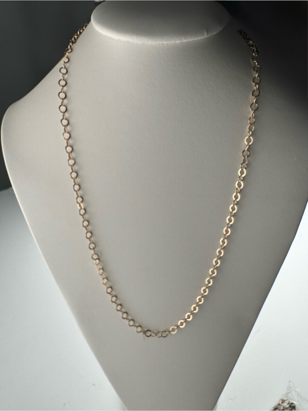 Delicate yellow gold-filled Open Circle Link Necklace